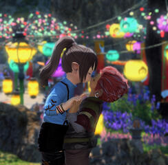 Vinalo and Misha nose-to-nose